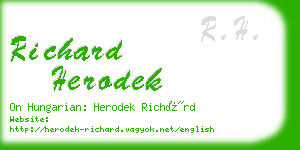 richard herodek business card